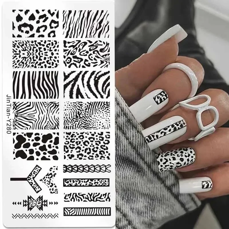 Nail Art Zebra - Tiger Zebra Leopard Print Nagel Stamping