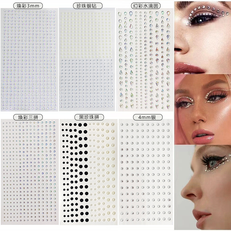 Rhinestone Nail Gem - Weiße Strasssteine 2mm 3mm 4mm Acryl