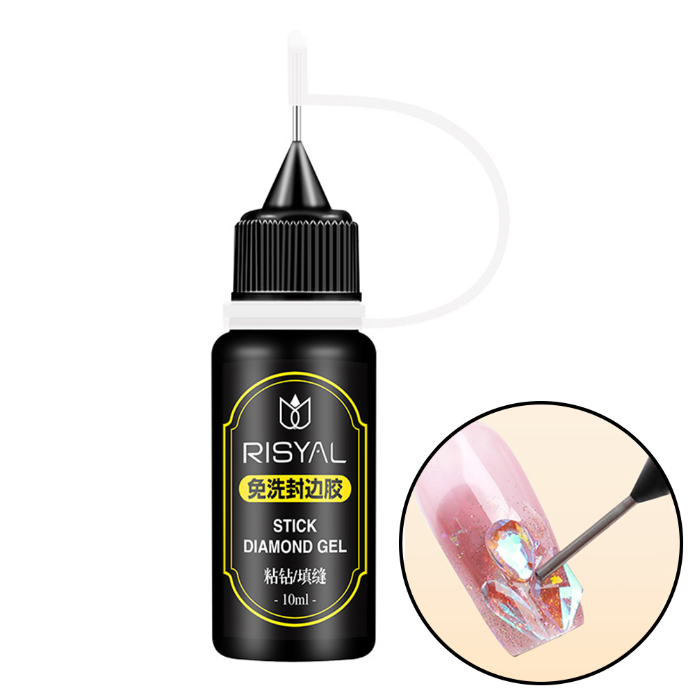 Rhinestone Nail Gem - Nagelrhinestone-Kleber, 3D-Gel, starker Klebstoff für Nagelcharms,
