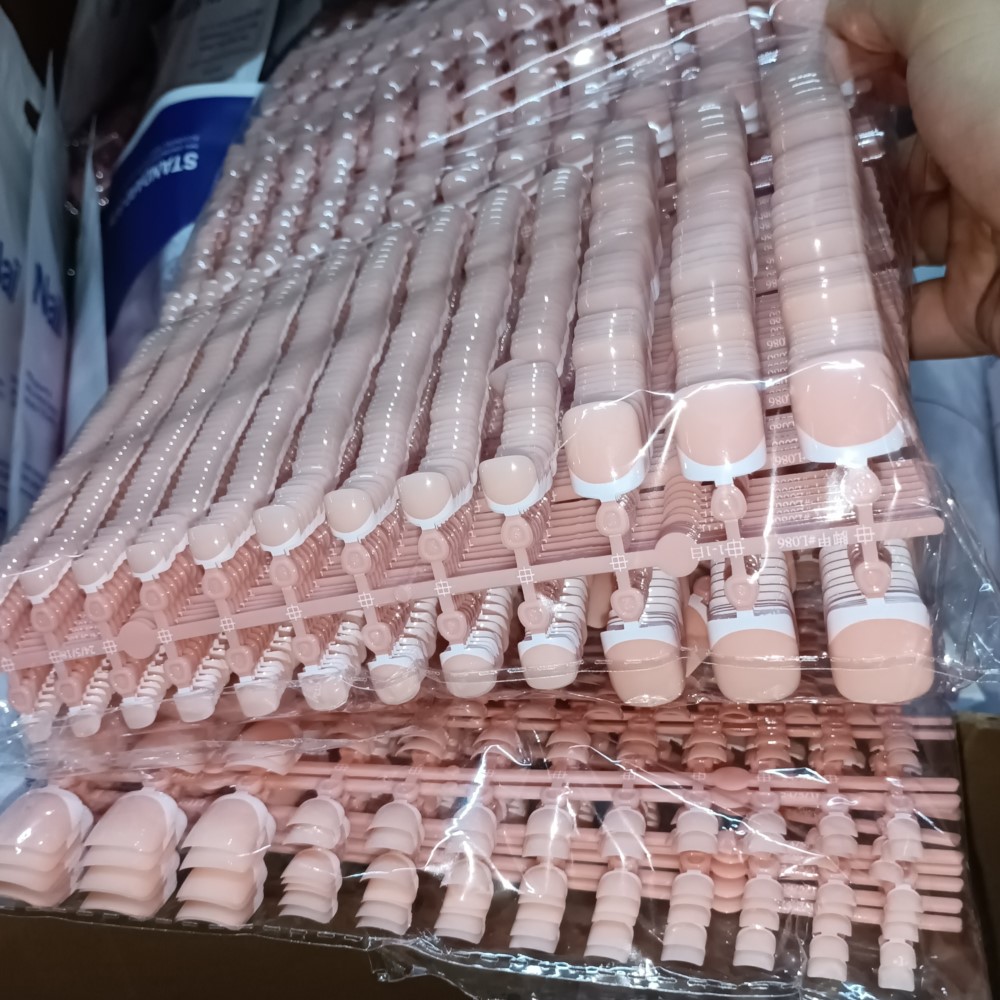 Nail Art Pink - 120 Stück quadratische Zehennagelspitzen – kurze