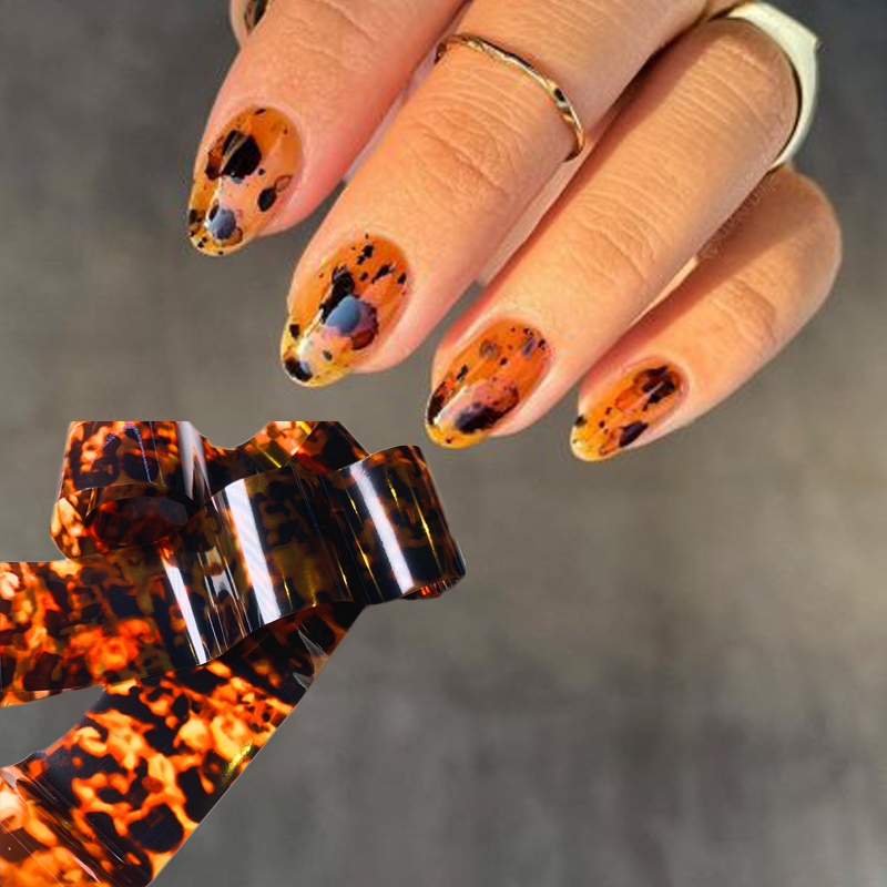 Nail Art Zebra - 1roll 100CM * 4CM Schildkröte Shell