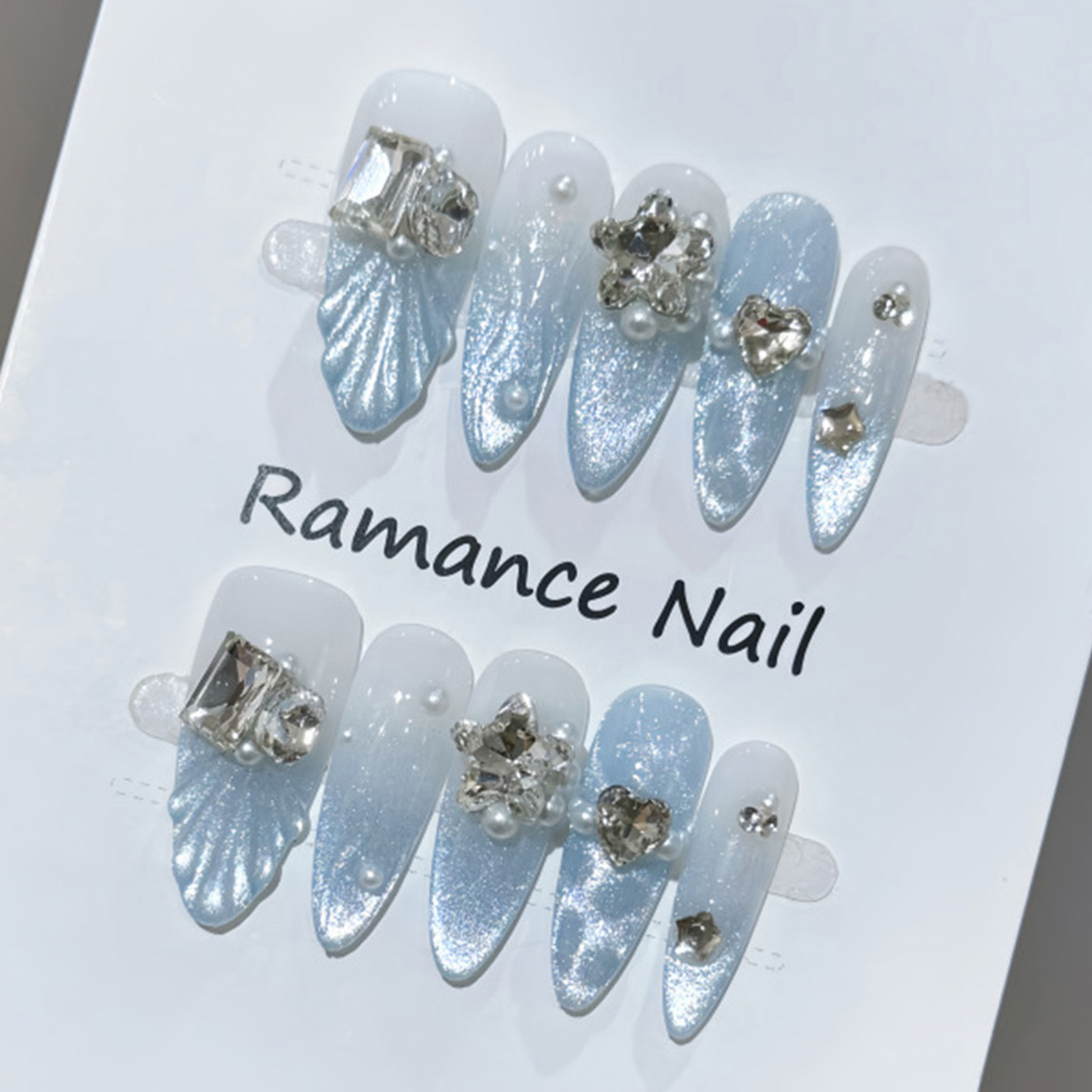 Nail Art Aesthetic - 10 Stück Sommerliche Frische Handgemachte Press-On