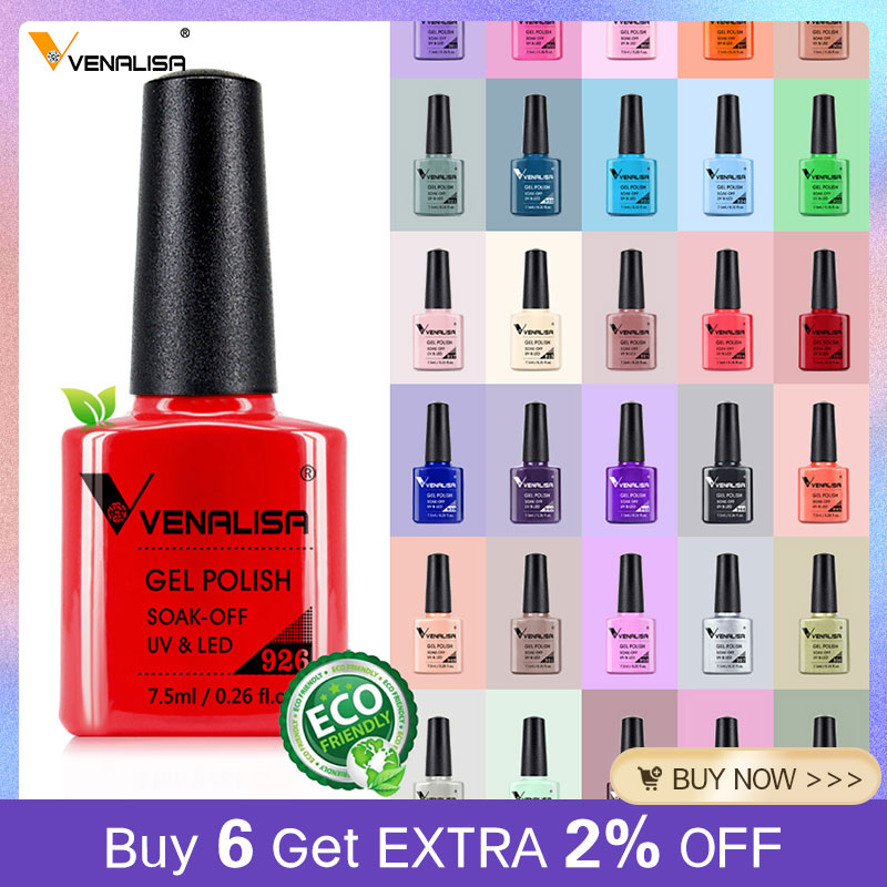Nail Art One Piece - Venalisa 7,5 ml Nagel-Gel-Nagellack, 60 Farben,