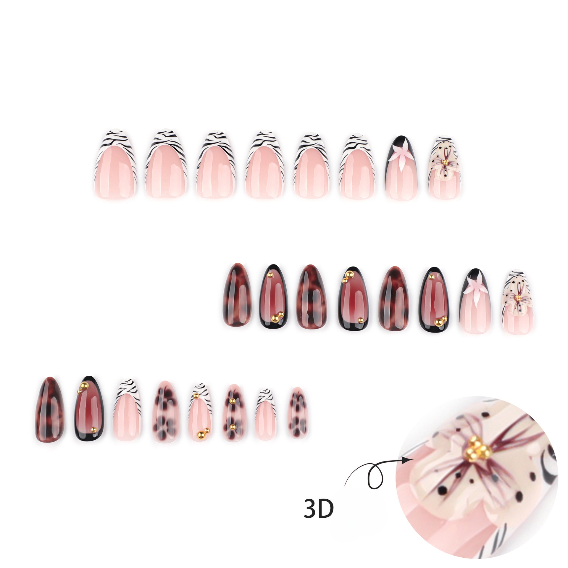 24 Stück französische künstlic – Nail Art Zebra Bewertung und Preis