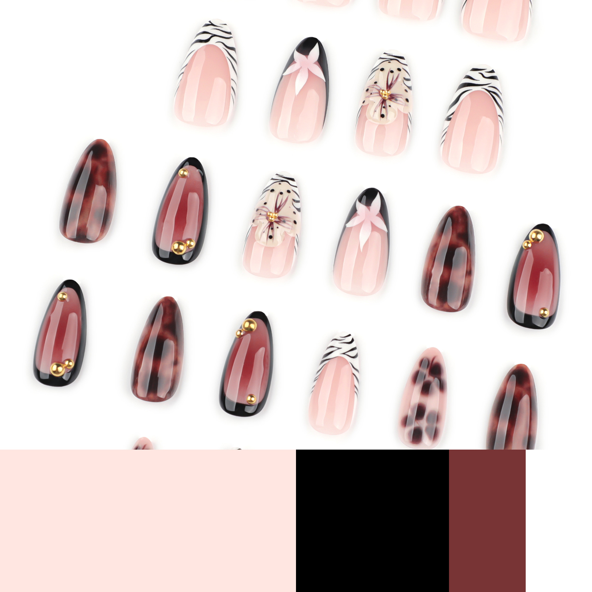 24 Stück französische künstlic – Nail Art Zebra Bewertung und Preis