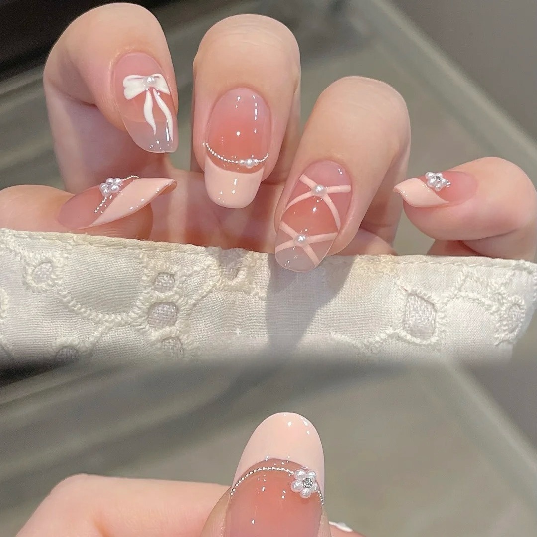 10 Stück weiße französische ro – Nail Art Pink Bewertung und Preis