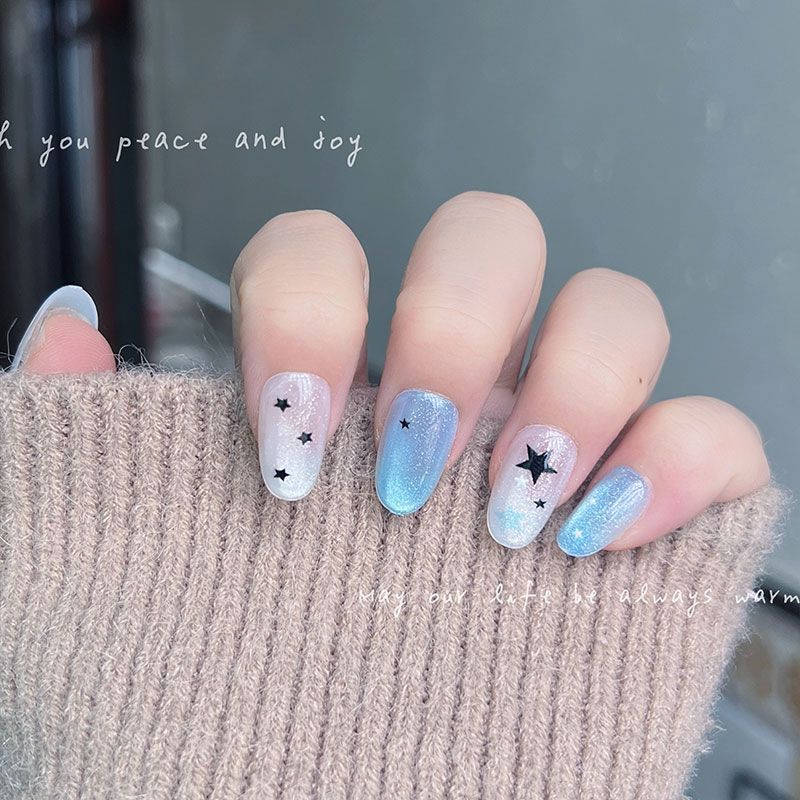 10 Stück kurze, runde Press-On – Nail Art Aesthetic Bewertung und Preis