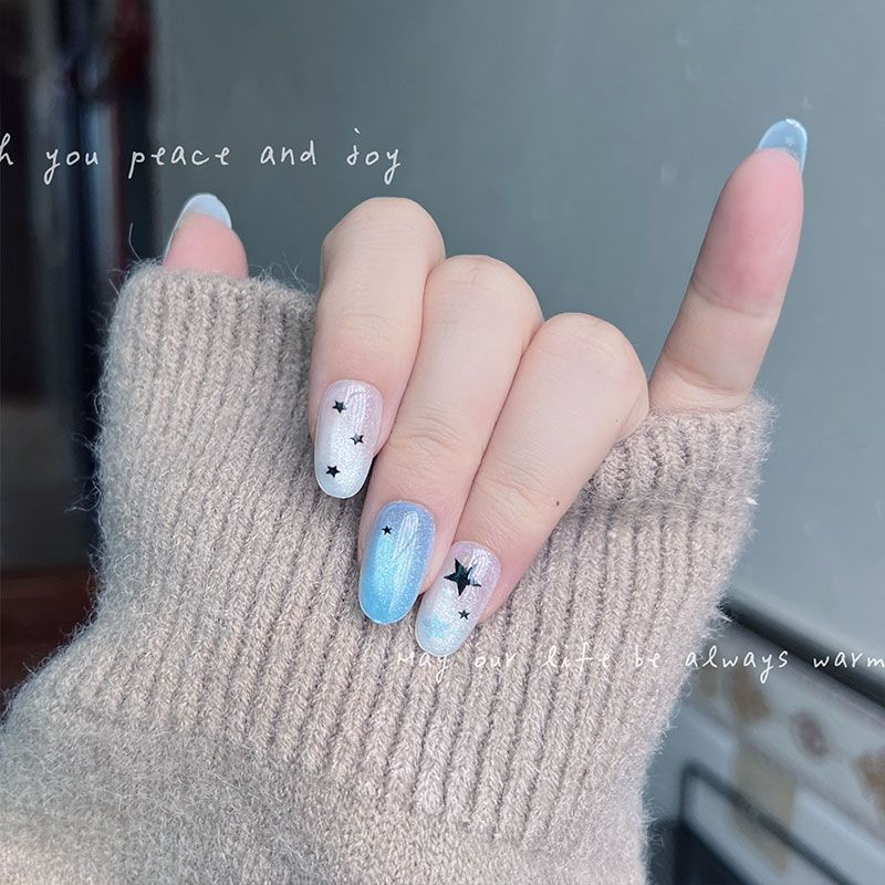 10 Stück kurze, runde Press-On – Nail Art Aesthetic Bewertung und Preis