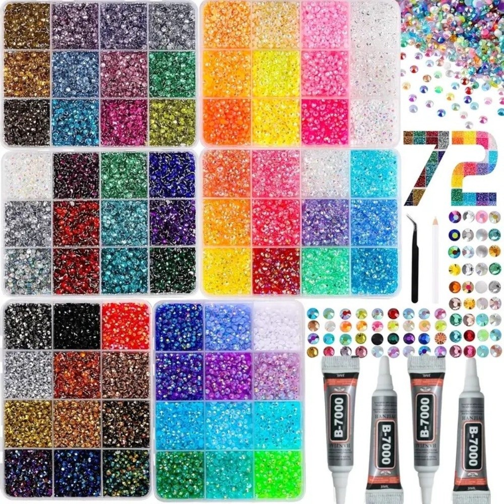 Mehrfarbiges Harz-Strass-Set F – Rhinestone Nail Gem Bewertung und Preis