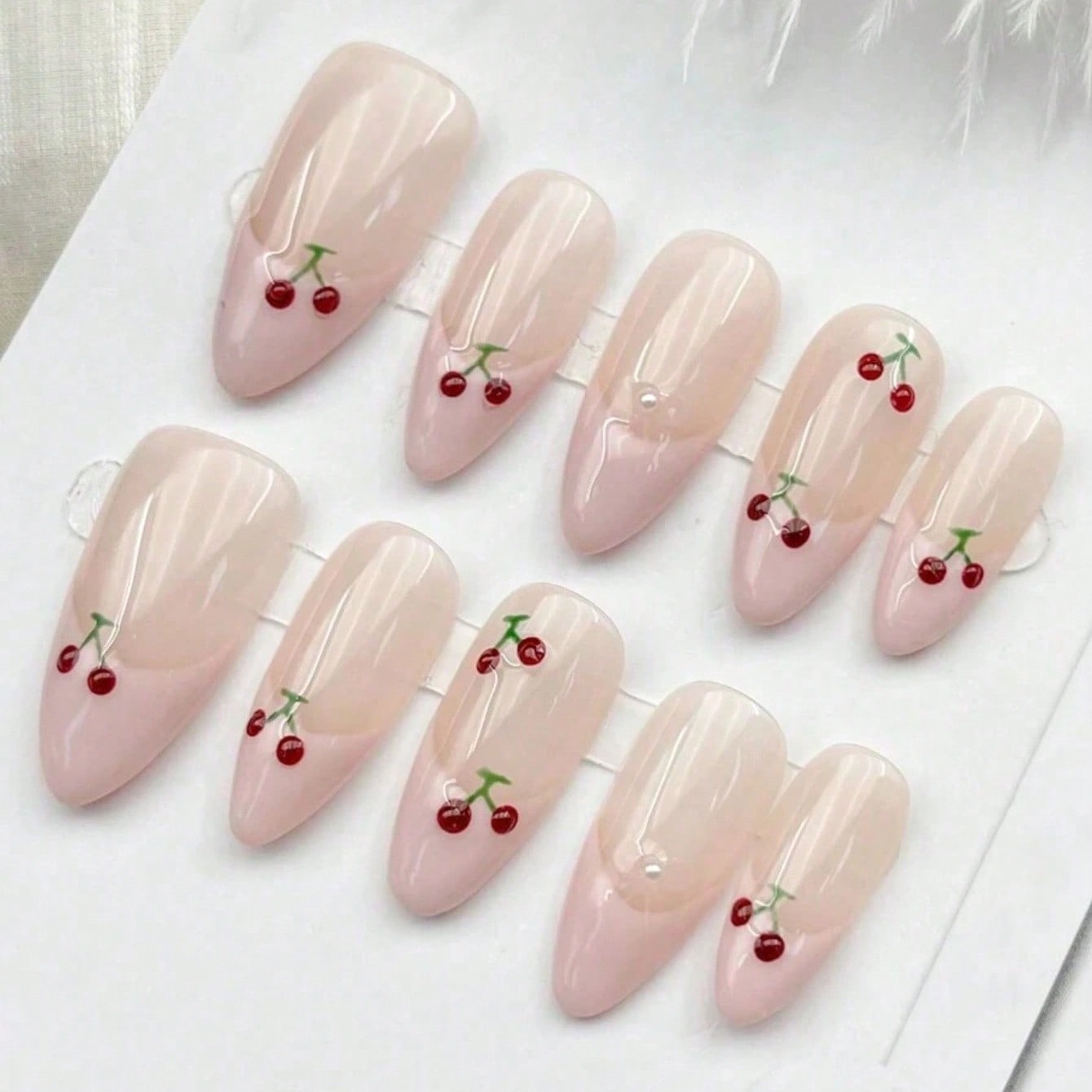 10 Stück mittelgroße, mandelfö – Nail Art Pink Bewertung und Preis
