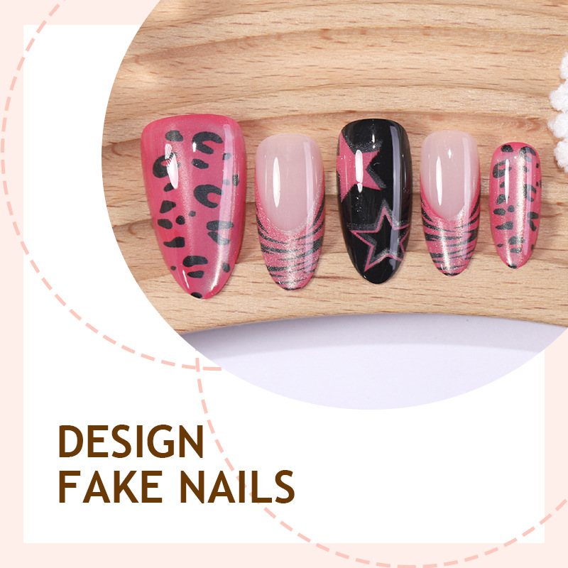 24 Stück Y2K Rosa Zebra-Leopar – Nail Art Zebra Bewertung und Preis