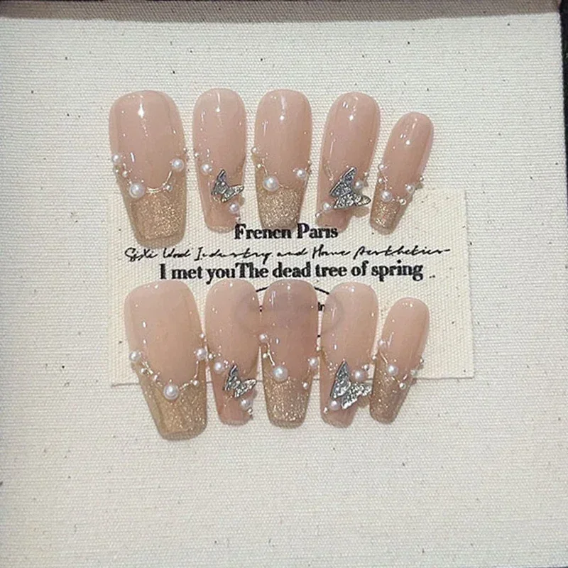10 Stück süßes handgefertigtes – Nail Art Pink Bewertung und Preis