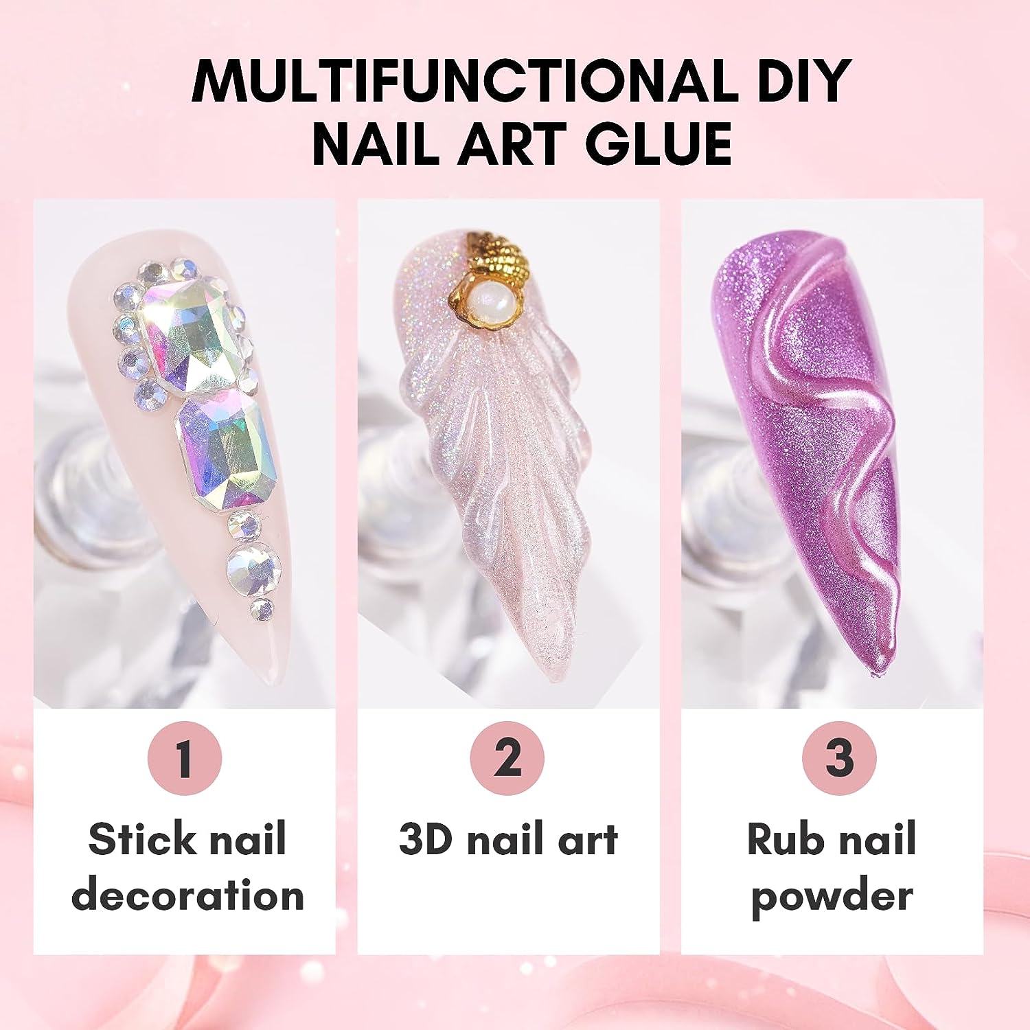 1pc Nagel Strass Kleber Gel fü – Rhinestone Nail Gem Bewertung und Preis