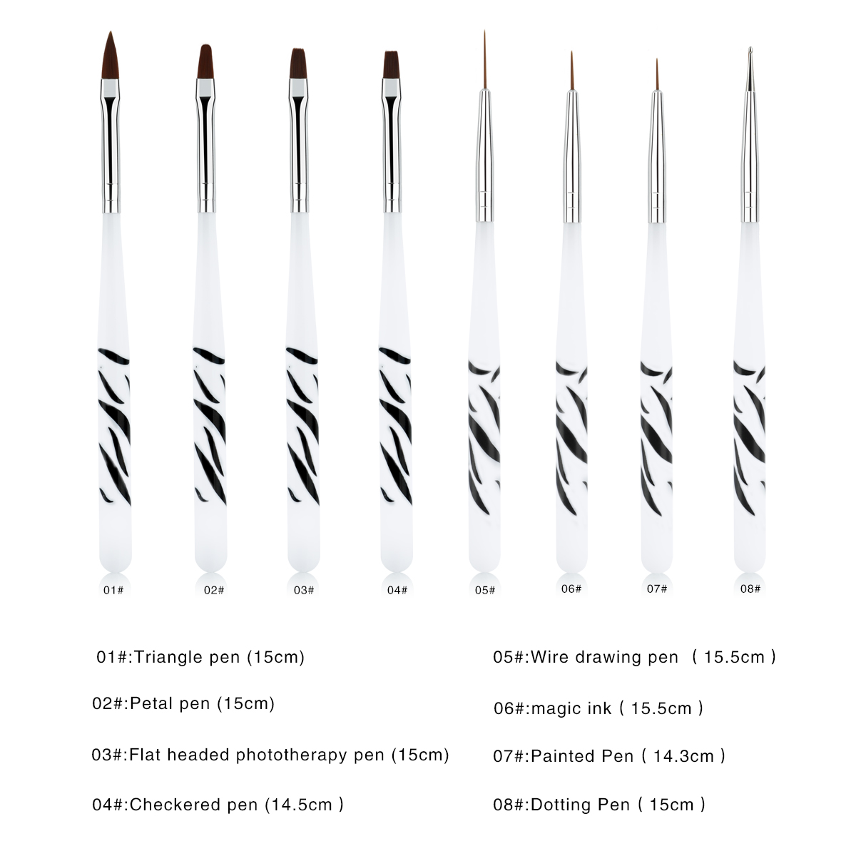 Zebra Griff Nagel Pinsel Set F – Nail Art Zebra Bewertung und Preis
