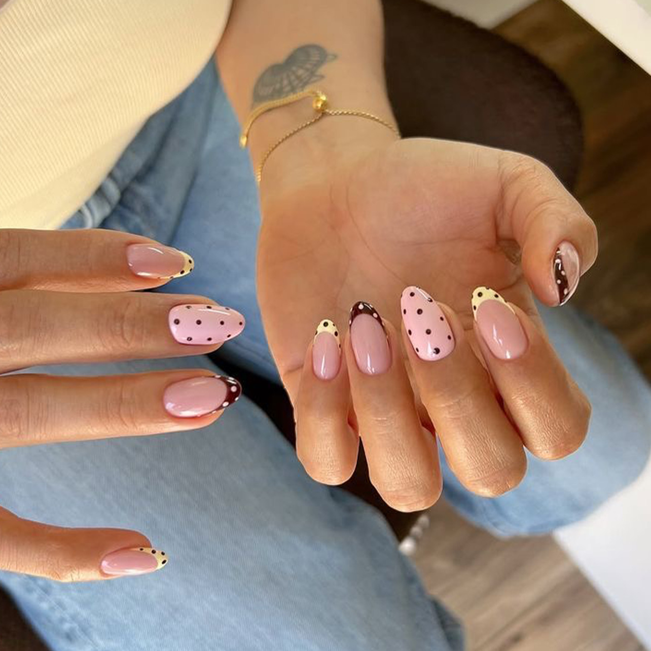 24-teiliges Set Mandel-Kunstnä – Nail Art Pink Bewertung und Preis