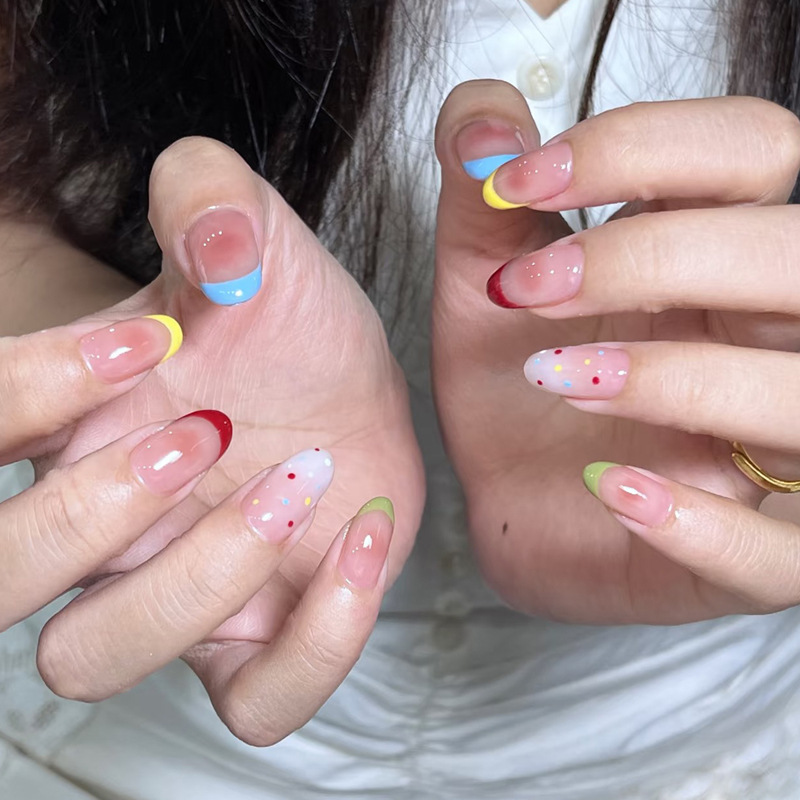 24-teiliges Set Mandel-Kunstnä – Nail Art Pink Bewertung und Preis