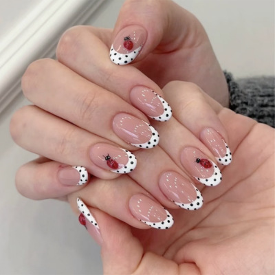 24-teiliges Set Mandel-Kunstnä – Nail Art Pink Bewertung und Preis
