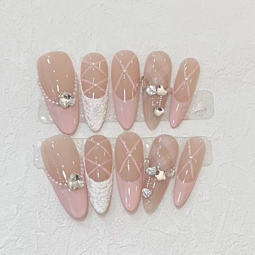 10 Stück handgemachte Nägel zu – Nail Art Pink Bewertung und Preis