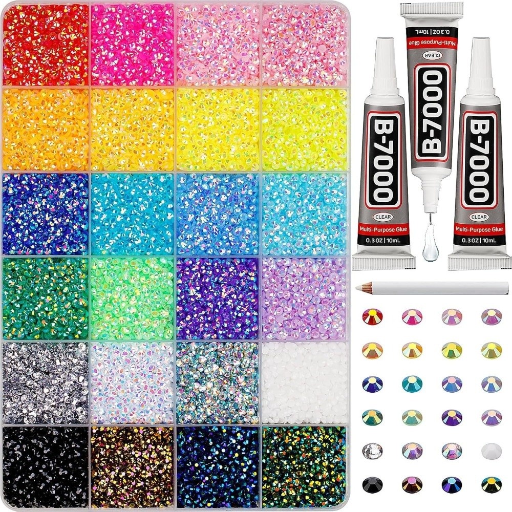 Mehrfarbiges Harz-Strass-Set D – Rhinestone Nail Gem Bewertung und Preis