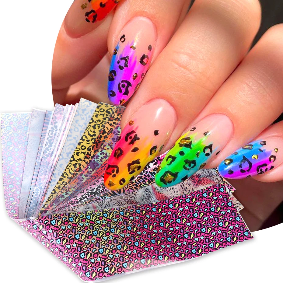 10 stücke Bunte Leopardenmuste – Nail Art Zebra Bewertung und Preis