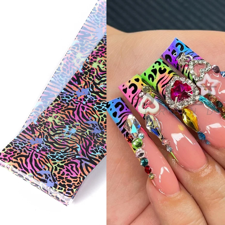 10 stücke Bunte Leopardenmuste – Nail Art Zebra Bewertung und Preis