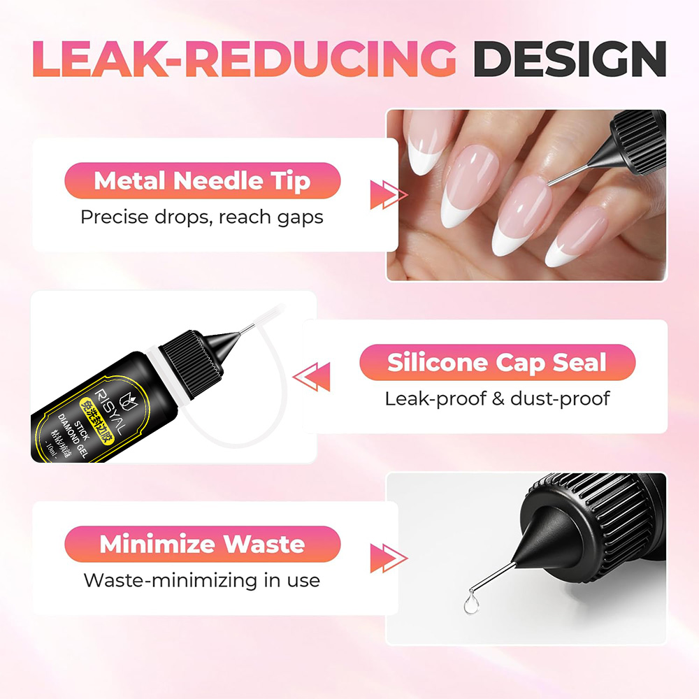 Nagelrhinestone-Kleber, 3D-Gel – Rhinestone Nail Gem Bewertung und Preis