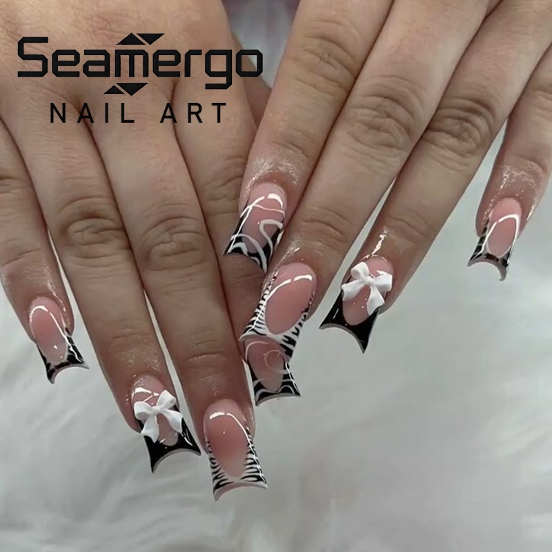 24 Stück Einfache Schwarze Ent – Nail Art Zebra Bewertung und Preis