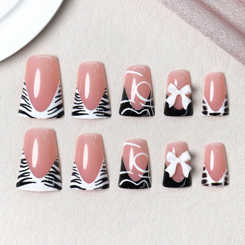 24 Stück Einfache Schwarze Ent – Nail Art Zebra Bewertung und Preis