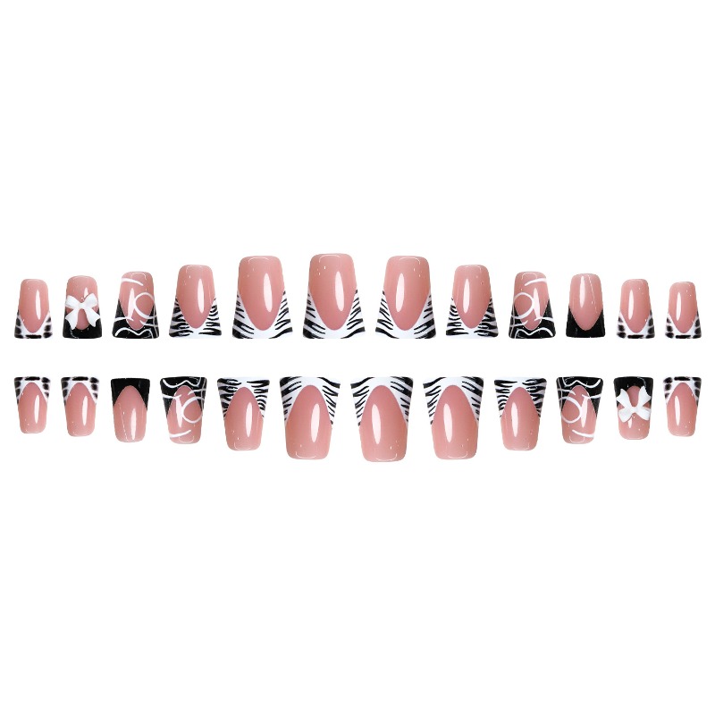 24 Stück Einfache Schwarze Ent – Nail Art Zebra Bewertung und Preis