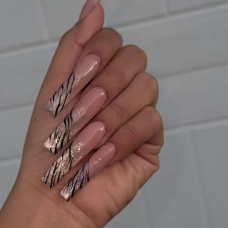 24 Stück Lange Sargförmige Pen – Nail Art Zebra Bewertung und Preis