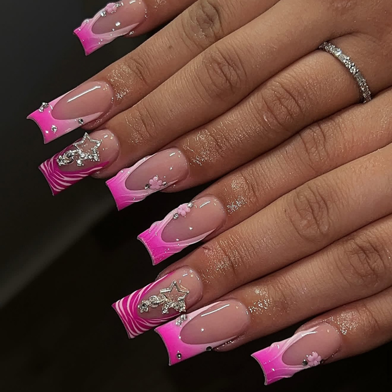 24 Stück Blaue Farbverlauf-Fra – Nail Art Zebra Bewertung und Preis