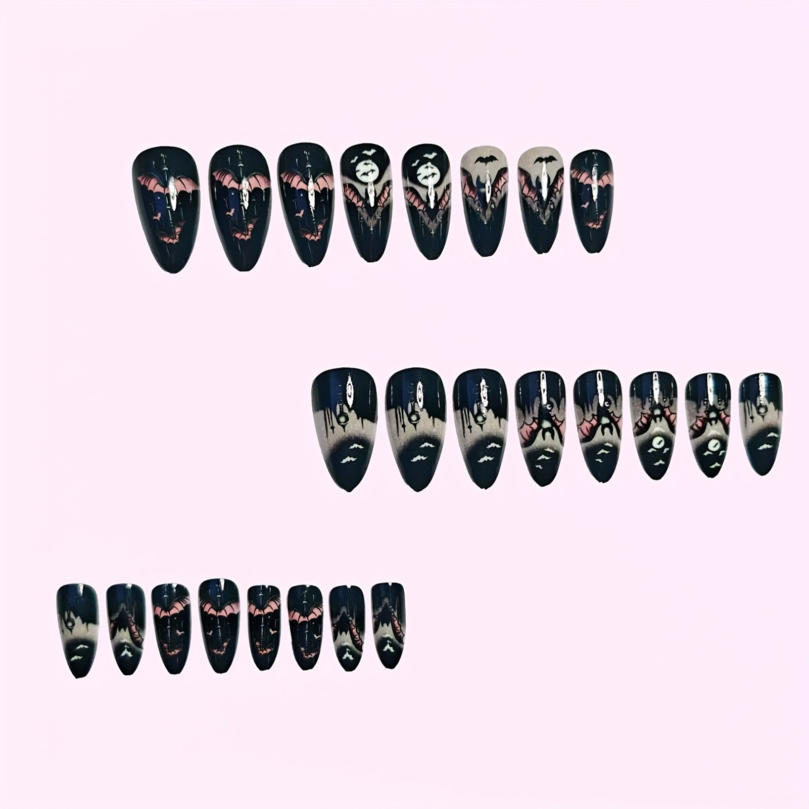 24 Stück Halloween-Kunstnägel, – Nail Art Aesthetic Bewertung und Preis